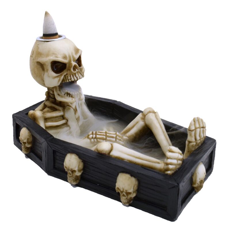 Skelet i kiste tilbageløbsrøgelsesholder