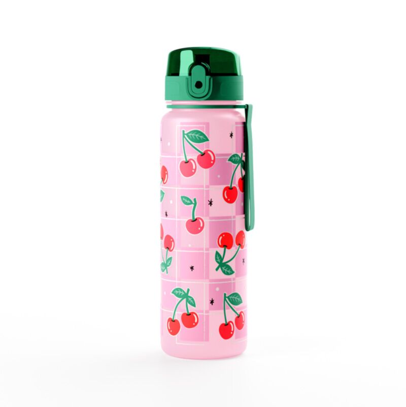 Cherry pop top 600ml ecozen drikkeflaske kirsebær