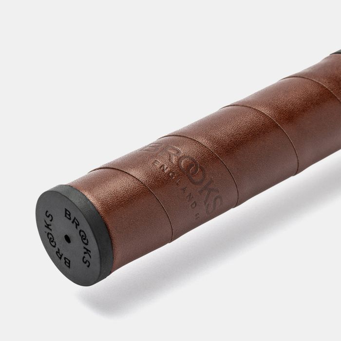 Brooks pilelædergreb (130+130mm) - antik brun