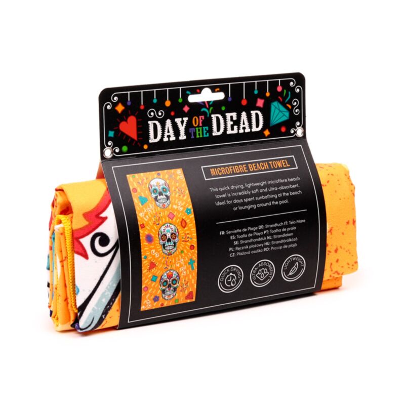 Dia de los muertos strandhåndklæde i mikrofiber