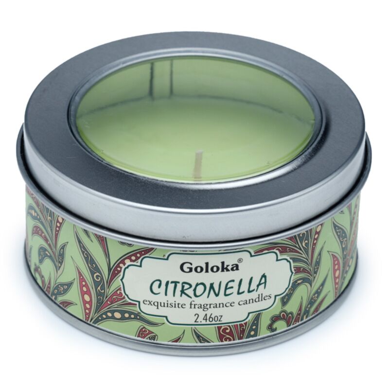Goloka citronella paraffinvoks duftlys i dåse