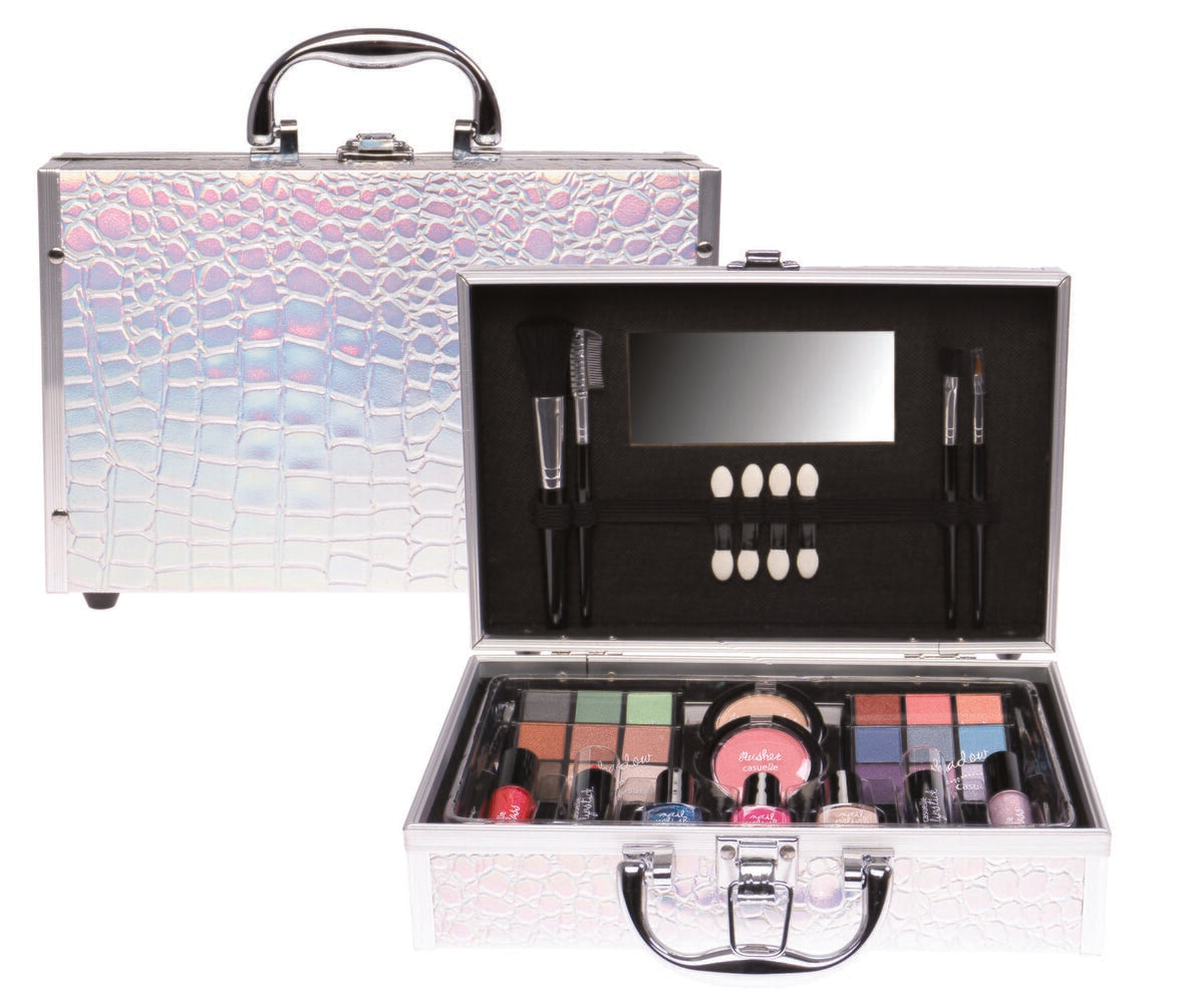 Make-up sæt casuelle sølv krokodilletryk (81.588.00)