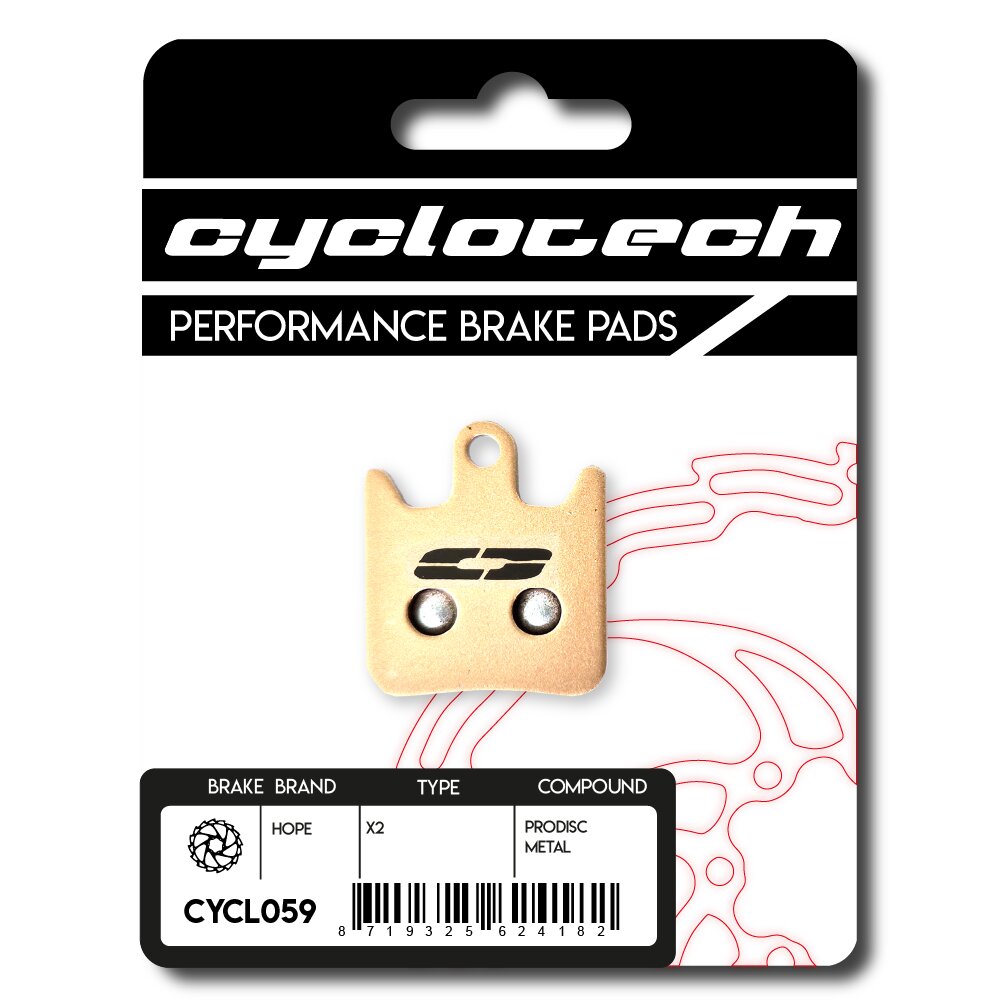 Cyclo tech schijfremblok prodisc metal hope x2