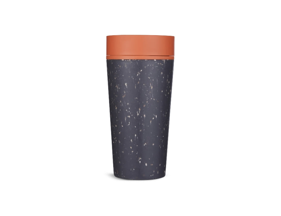 Cirkulær co. kaffekop - cirkulær kop - sort orange - 340 ml