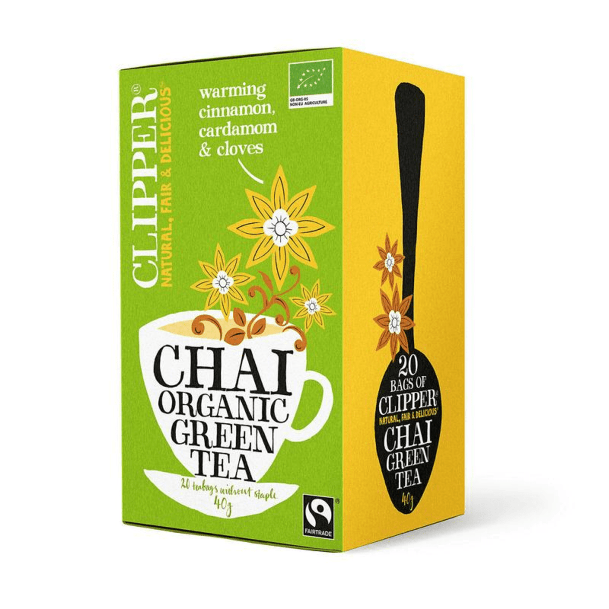 Clipper grøn te chai økologisk (4x 20 stykker)