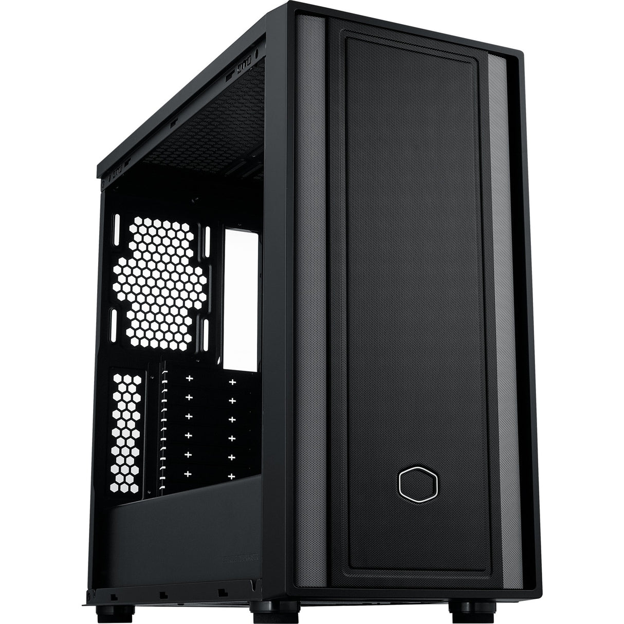 Cooler master masterbox 600 lite midi tårnhus (sort | 2x USB-A | 1x USB-C | RGB | hærdet glas)