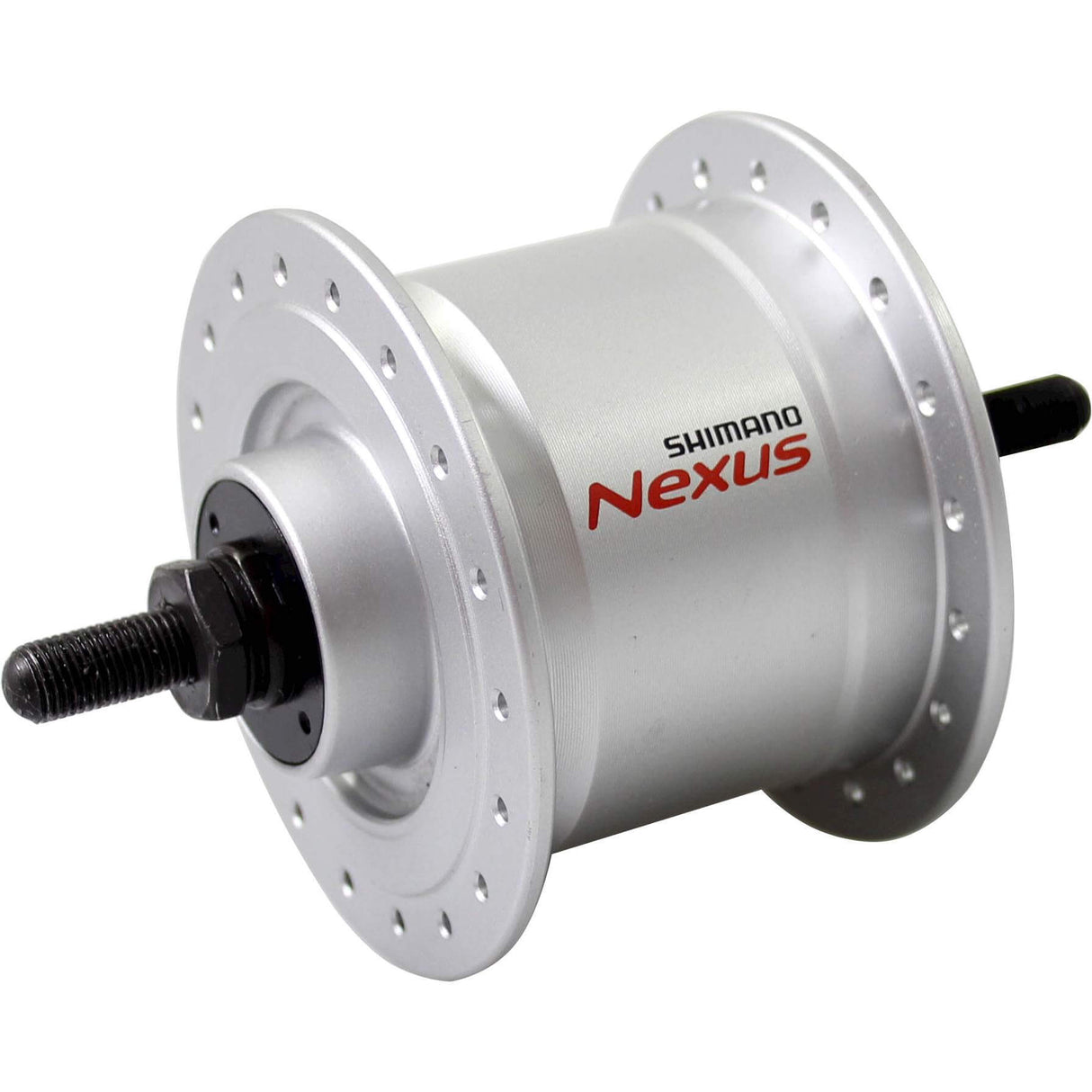 Shimano nav dynamo 36g solid aksel 6v 2,4w dhc3000 sølv