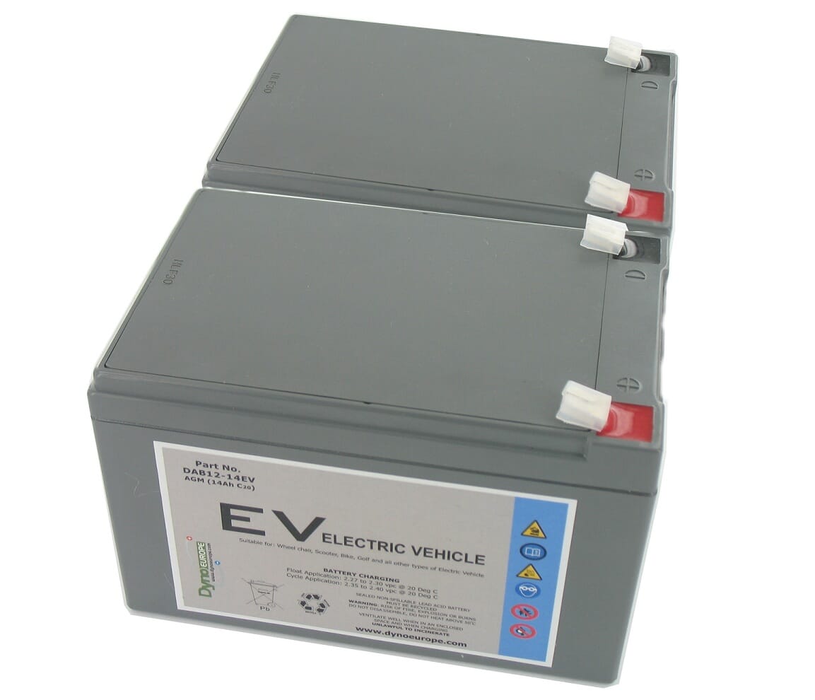Dyno agm batteri 12v 16,4ah udskiftningssæt (ekskl. kabler)