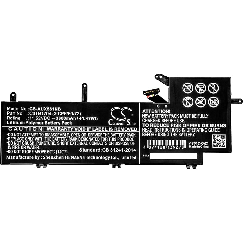 Udskiftning af bærbar batteri 3600mAh