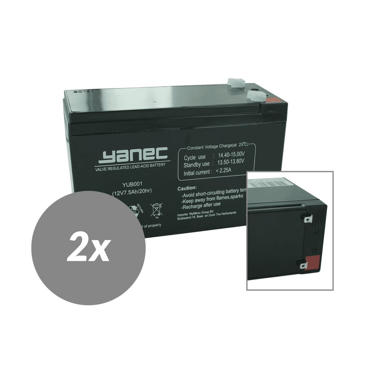 Yanec ups batteriudskiftningssæt rbc33 (ekskl. kabler)