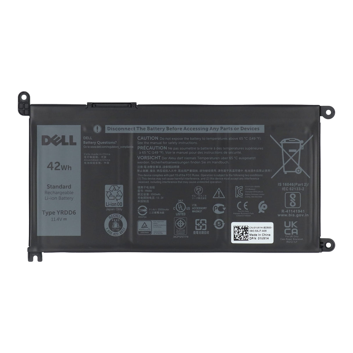 Dell bærbar batteri 3500 mAh