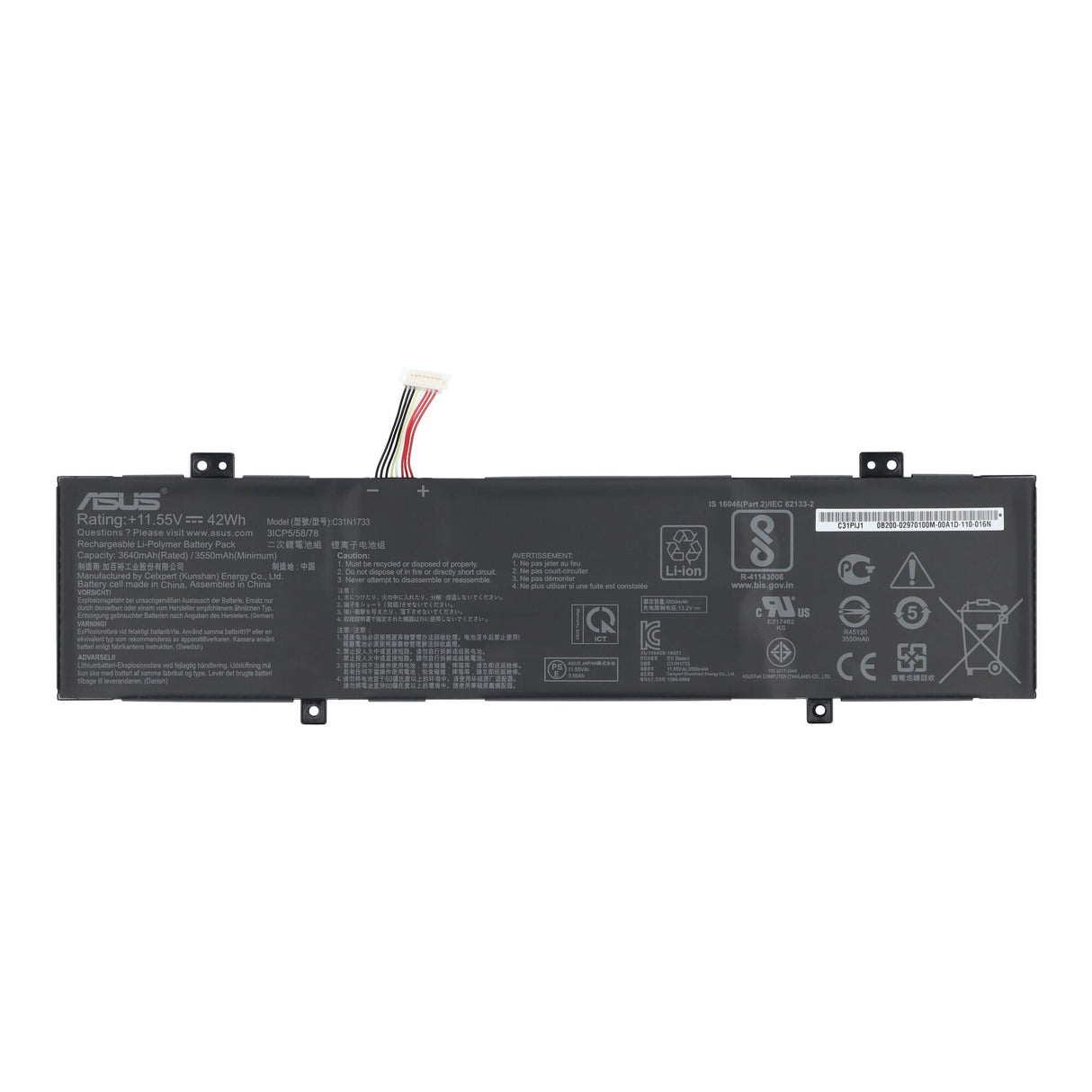 Asus bærbar batteri 3550 mAh