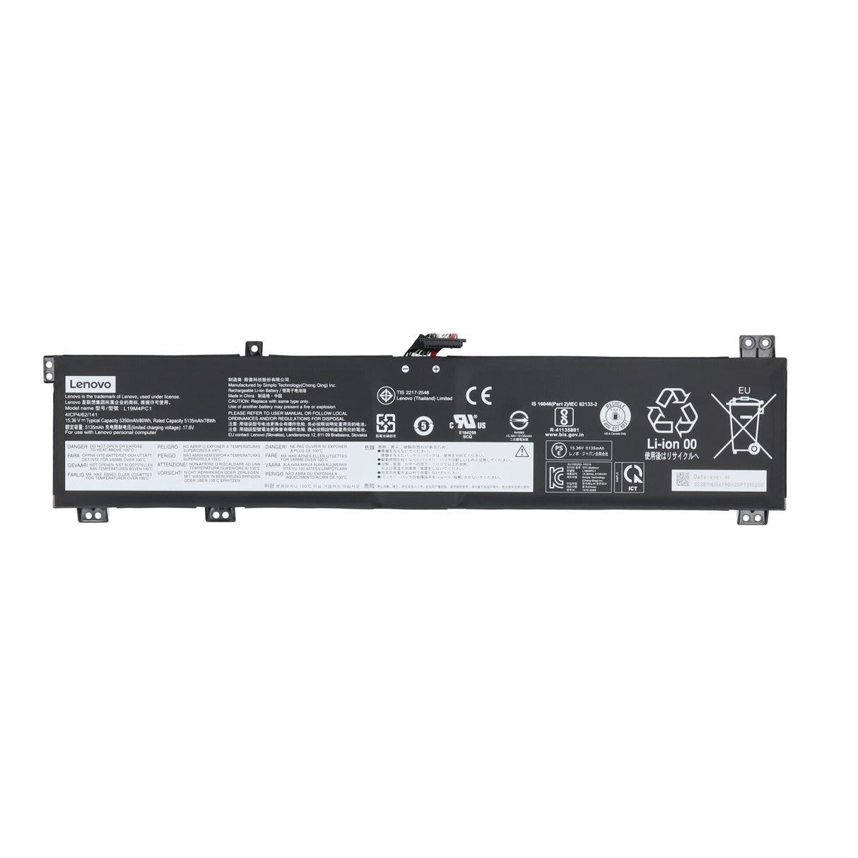 Lenovo bærbar batteri 5135 mAh