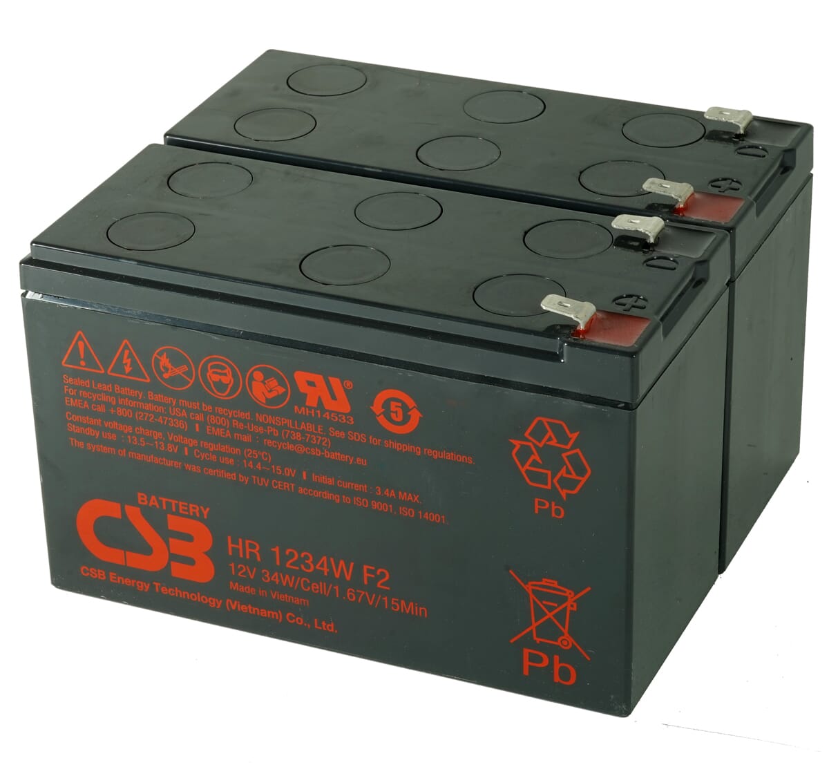 Csb ups batteri udskiftningssæt rbc124