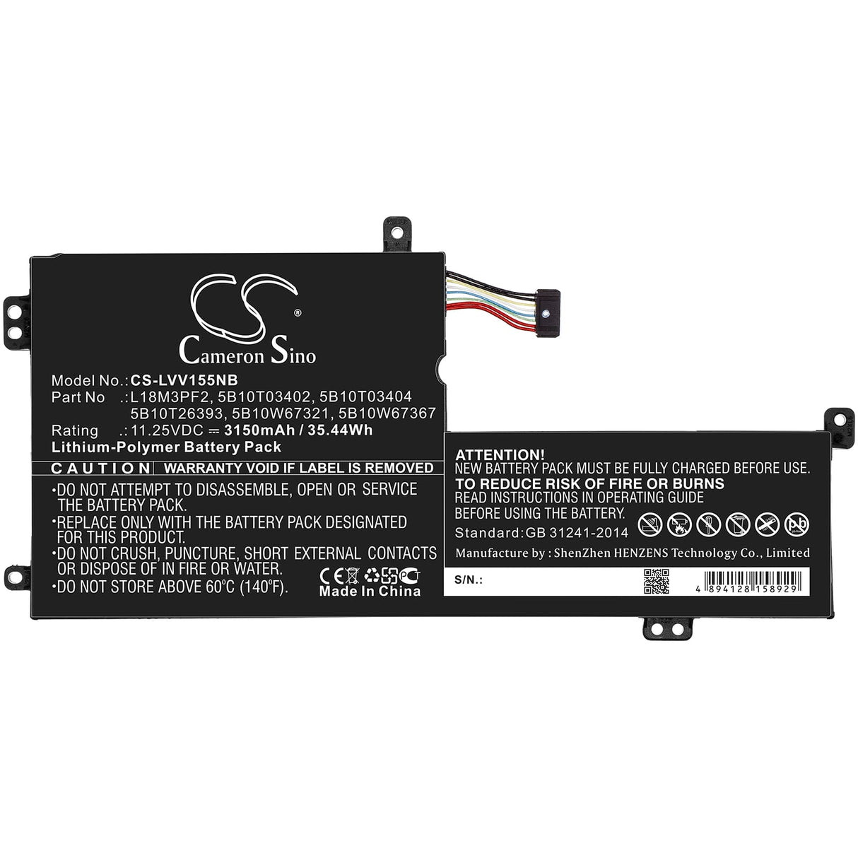 Laptop batteri 3150mah