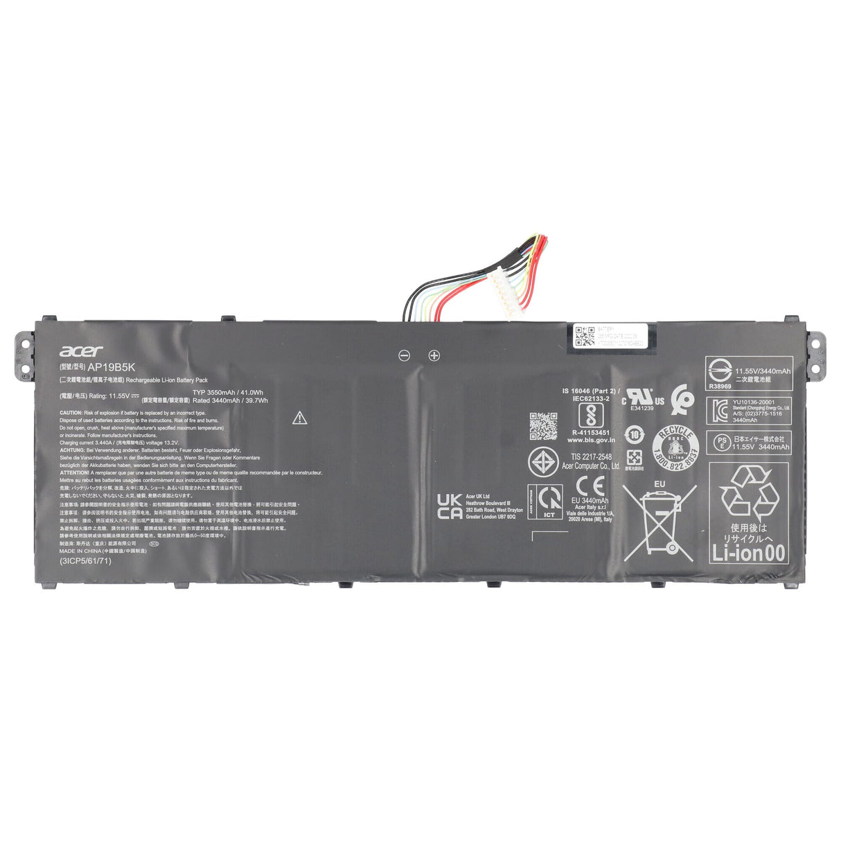 Acer bærbar batteri 3550 mAh