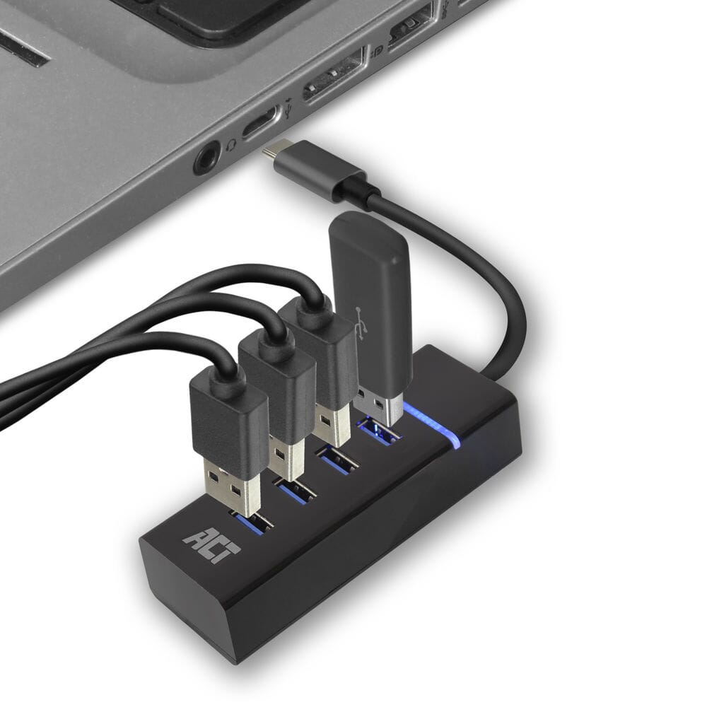Aktforbindelse USB-C Hub 3.2 med 4 USB-A-porte