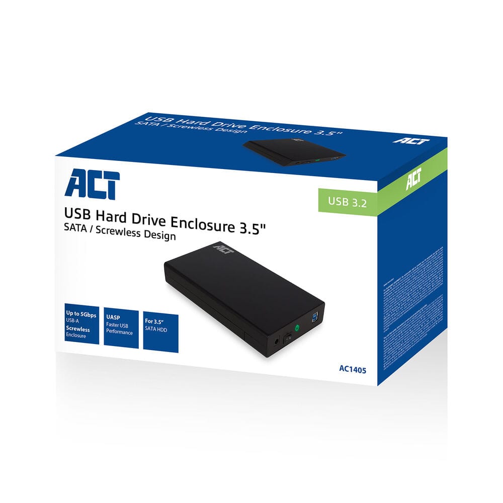 Akt 3.5 tommer SATA -harddisk Huset USB 3.2 Gen1