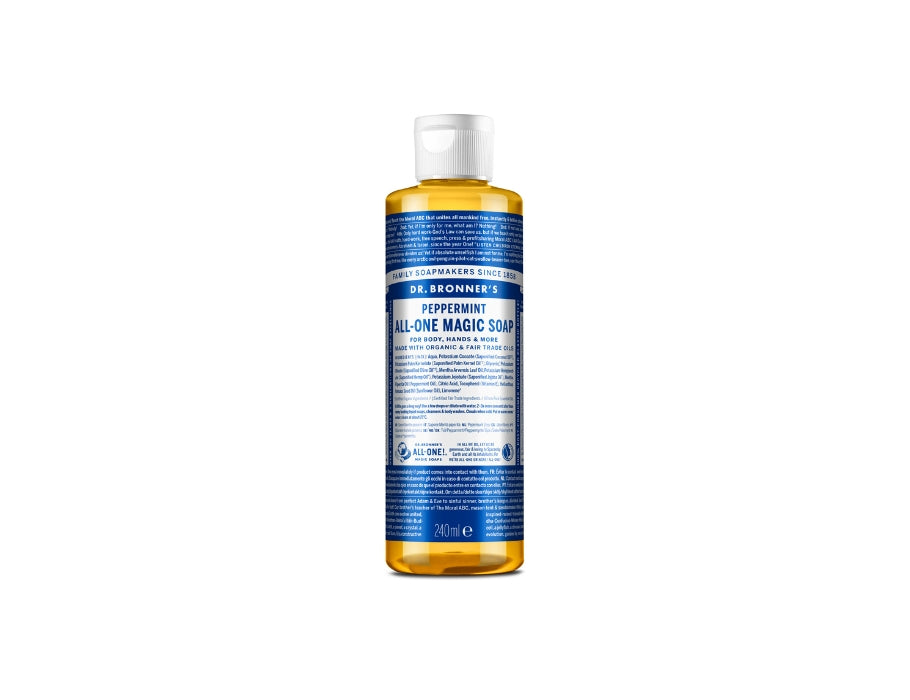 Dr. bronners vloeibare zeep - ren castilien - pepermunt - 240 ml