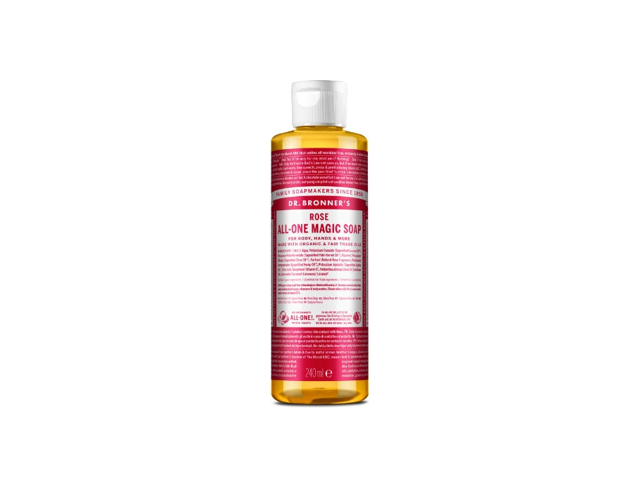 Dr. Bronner's flydende sæbe - ren castilien - rose - 240 ml