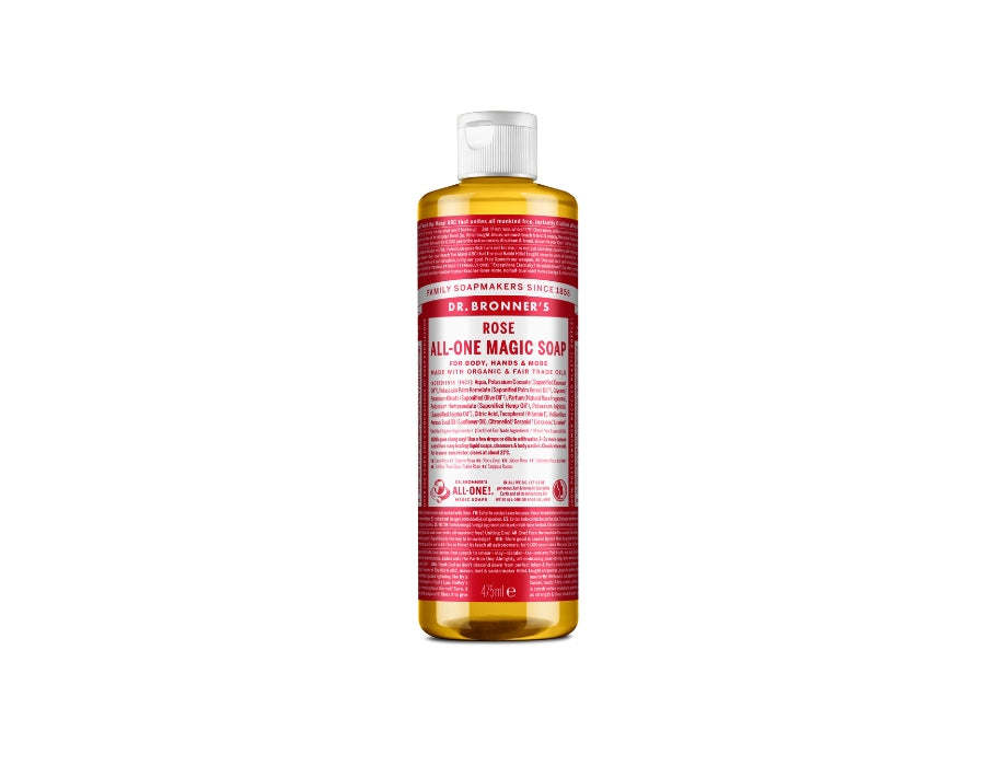 Dr. Bronner's flydende sæbe - ren castilla - rose - 475 ml