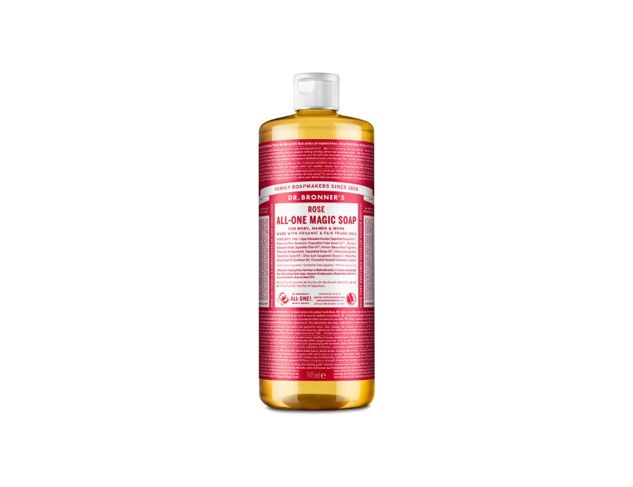 Dr. Bronner's flydende sæbe - ren castilien - rose - 945 ml