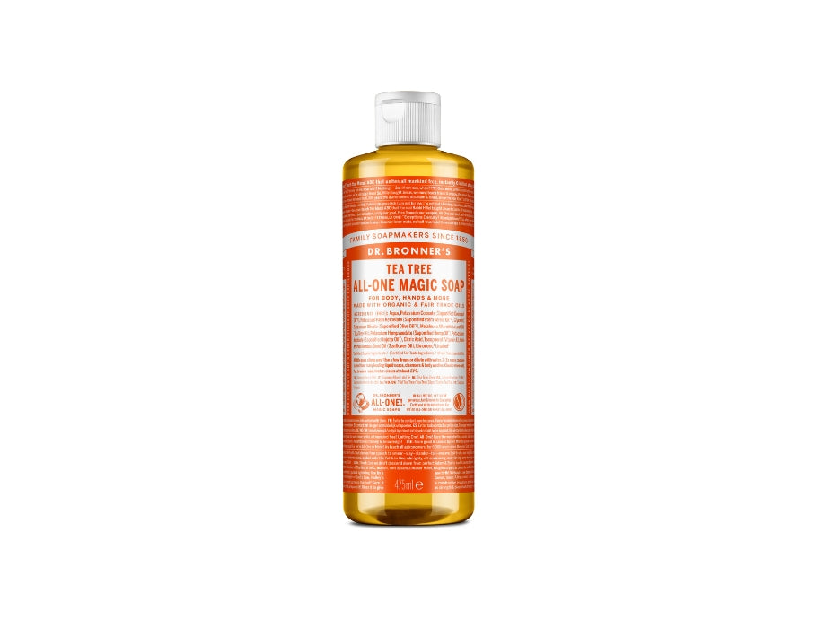Dr. Bronner's flydende sæbe - ren castilien - tea tree - 475 ml