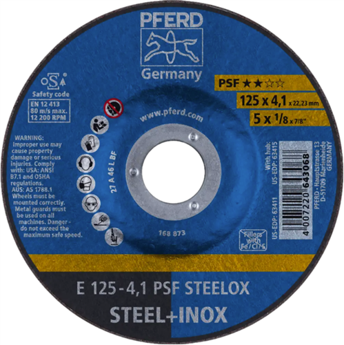 Pferd abs rustfrit stål a24 125-4 rør | 10 stk