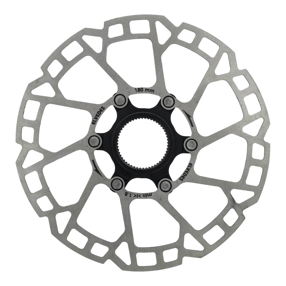 Elvedes bremseskive 180mm centerlås 2,0mm