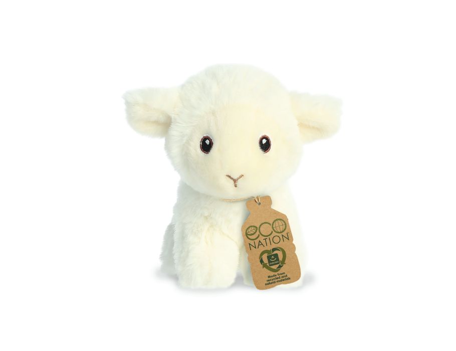 Eco nation plys krammetøj - mini - lam - 13 cm