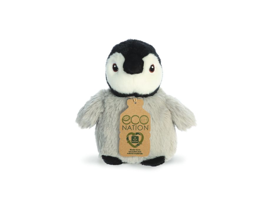Eco nation plys krammetøj - mini - pingvin - 13 cm