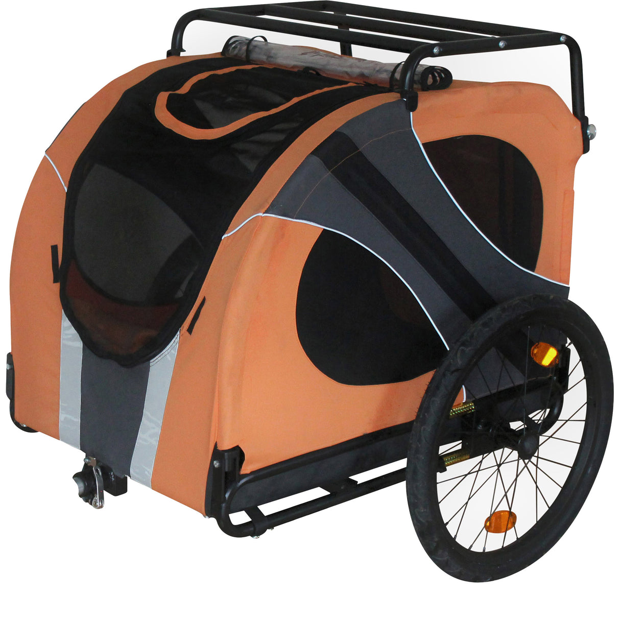 Doggyride Novel15 Trailer - Letvægtshundcyklvogn, 50 kg belastningskapacitet, 20 tommer hjul, sort, behagelig #doggyride #roman15 #hondenfietkar