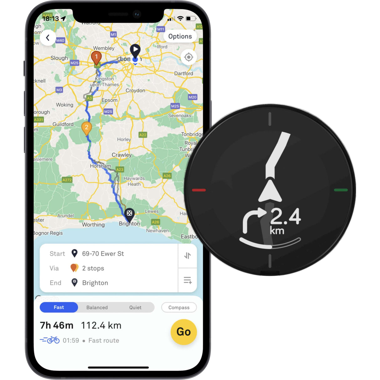 Beeline velo 2 GPS cykelcomputer