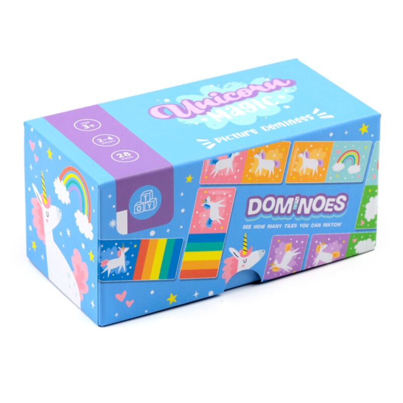 Unicorn magisk dominosæt til børn
