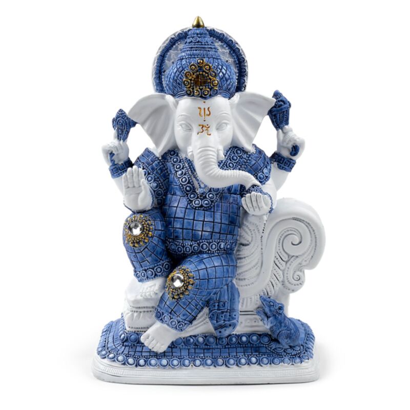 Hvid blå ganesh meditation