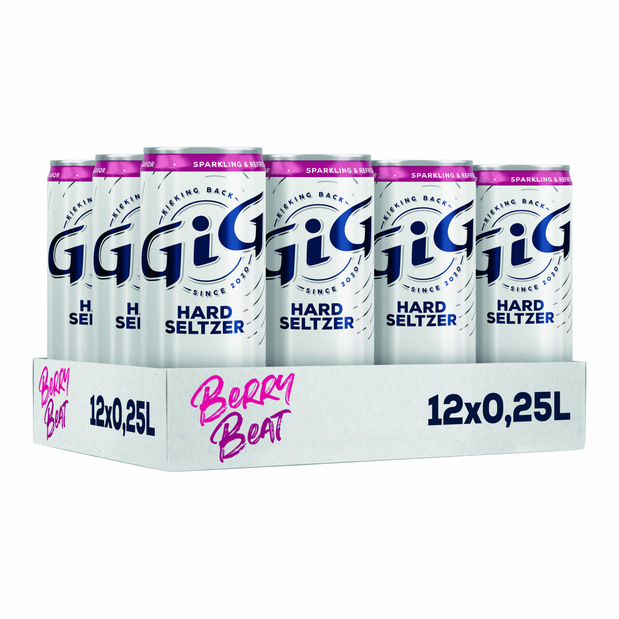 Gig hård seltzer berry beat dåse (12x 25cl)