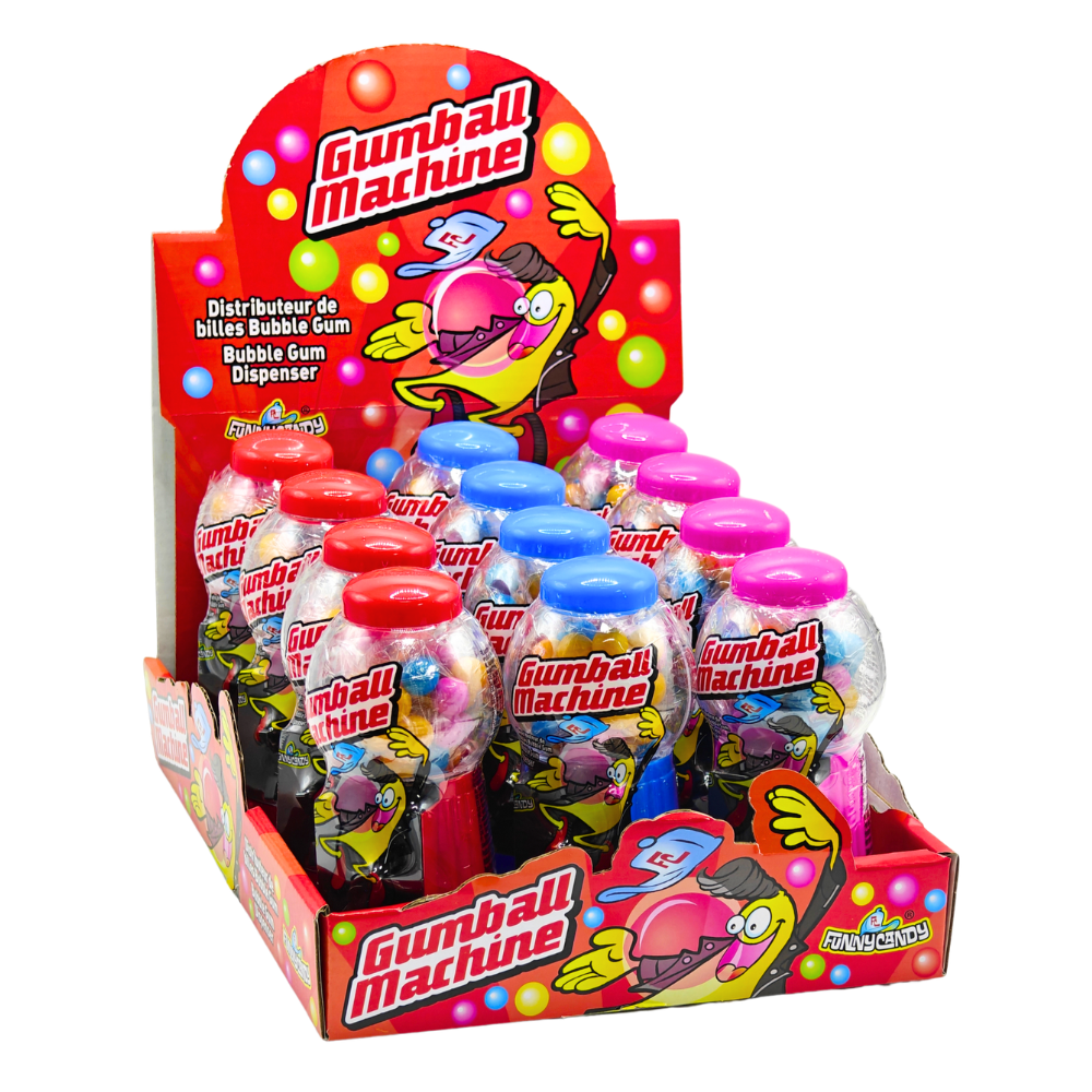 Sjov slik gumball maskine (12x 40gr)