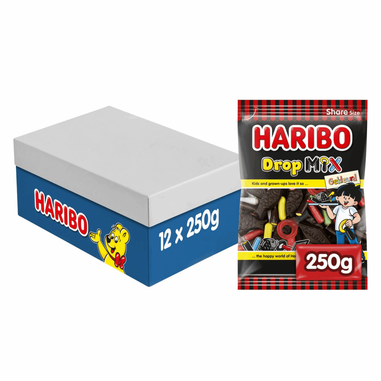 Haribo farvet lakridsblanding (12x 250gr)