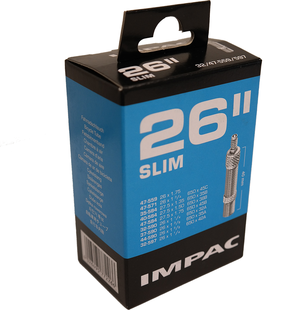 IMPAC (Schwalbe) Inner Tube DV12 26 tommer 32 47-597 40 mm