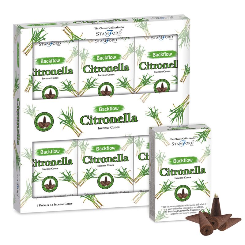 37423 Stamford Backflow Røgelseskegler - Citronella