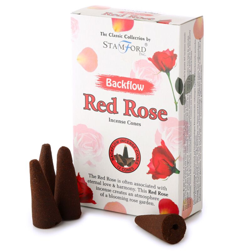37429 Stamford Backflow røgelseskegler - rød rose