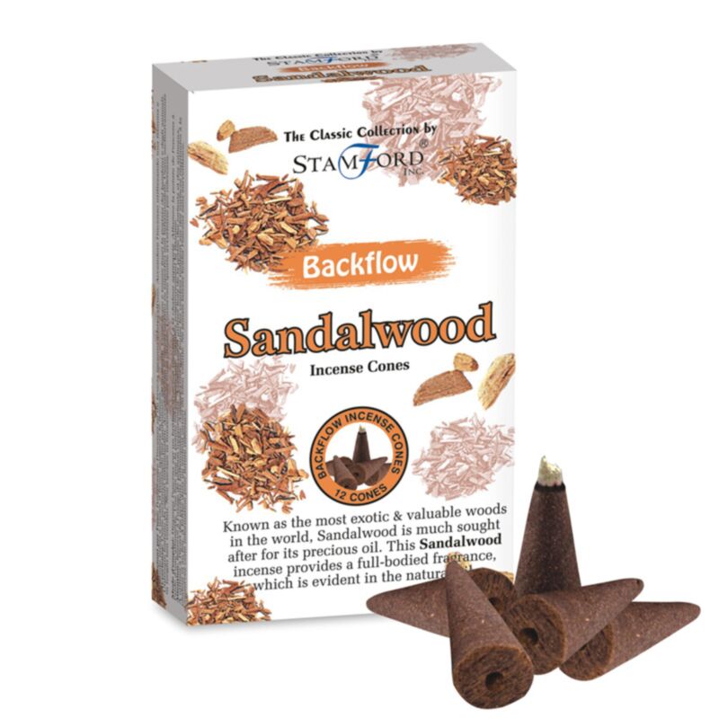 37430 Stamford Backflow Røgelseskegler - Sandeltræ