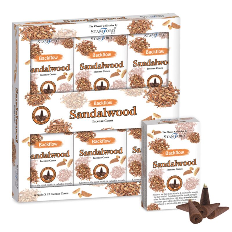 37430 Stamford Backflow Røgelseskegler - Sandeltræ