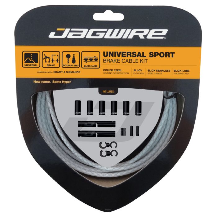 Jagwire universal sportsbremsesæt - flettet hvid