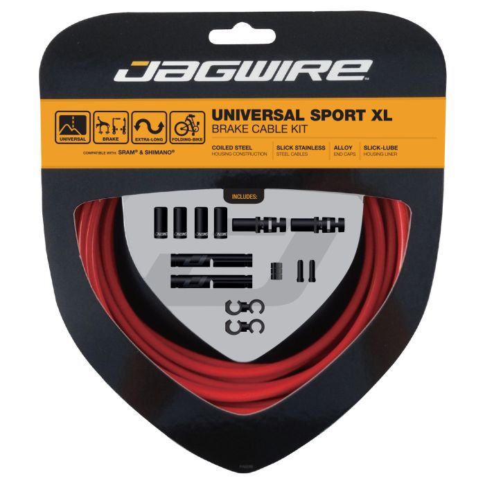 Jagwire universal sportsbremse xl sæt - rød