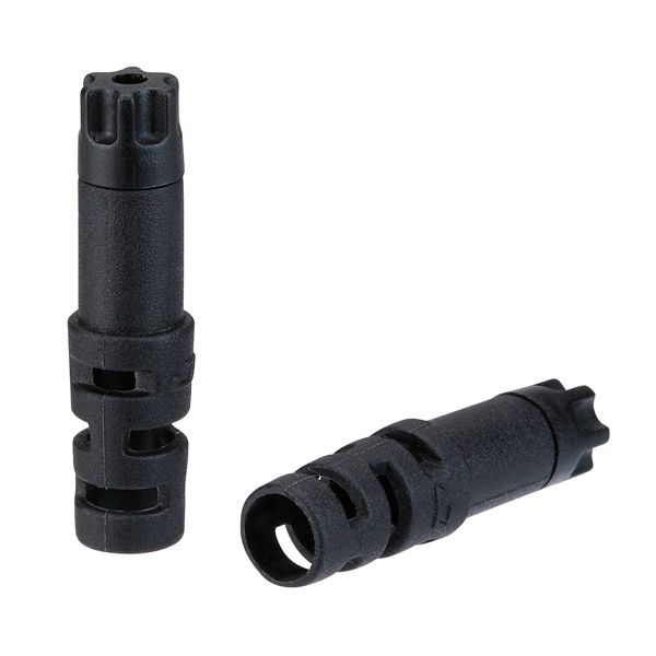 Jagwire endestykker anti-knæk - 4,5 mm shift (flettet) - plastik (30 stk) - sort
