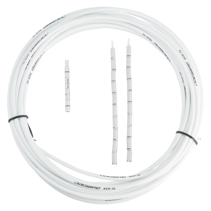 Jagwire bremsehus 5 mm keb slick-lube (10m + endestykker) - hvid