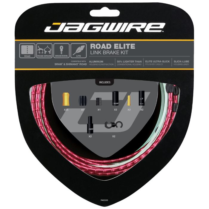 Jagwire road elite link bremsesæt - rød