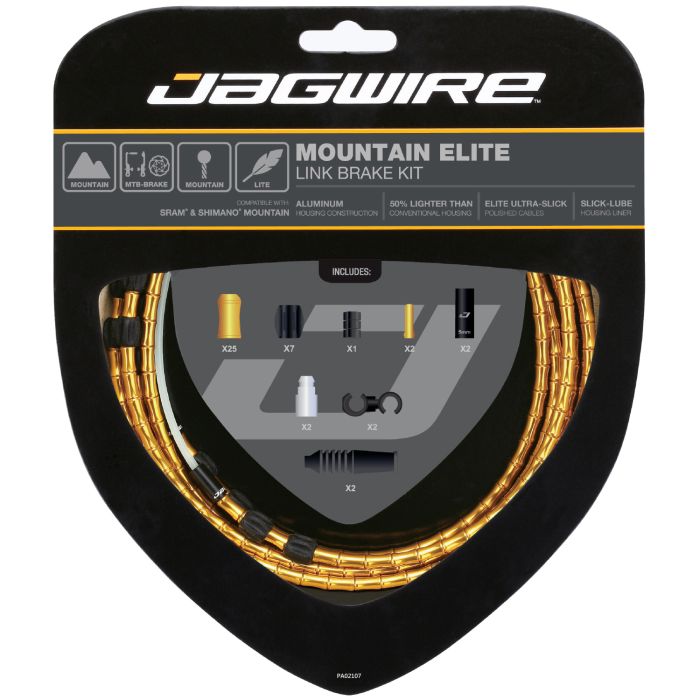 Jagwire mountain elite link bremsesæt - guld