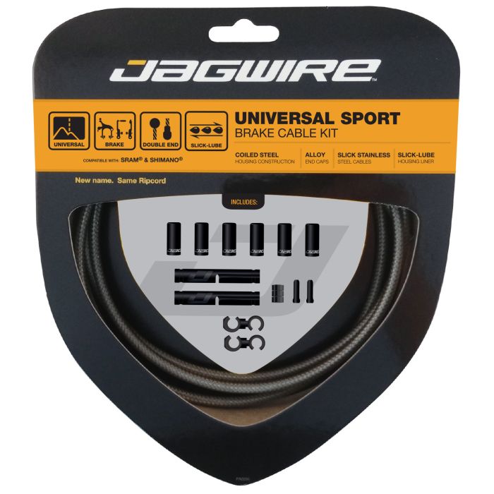 Jagwire universal sportsbremsesæt - carbon sølv